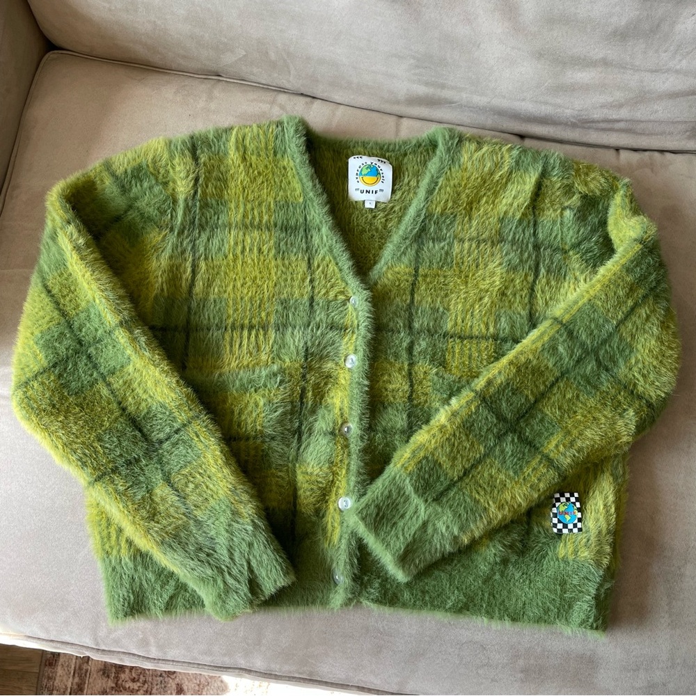Unif Green Ty Cardigan